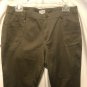 Cache Stretch Crop Pant Sz M/L 8/10/12 Stretch Olive Green Ankle Zipper