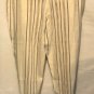 Ann Taylor Linen Blend Pant Sz 12 Stretch Cream Black Brown Stripe