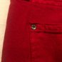 Cache Rhinestone Stud Embellished Red Jean Pant Sz 10 M/L Stretch $128