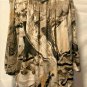 Cache Cold Shoulder Top Size L Black Brown Multi Stretch Metal Chain Straps