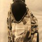 Cache Cold Shoulder Top Size L Black Brown Multi Stretch Metal Chain Straps