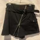 Cache Stretch Short Wrap Skort Skirt Sz 8/10/12 M/L Adjust Zipper Remove Belt
