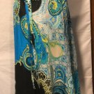 Cache Sleeveless Dress Wedding Cocktail Party Size L Key Hole Front Back BLING