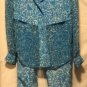 Cache Lot 2 Top Pant Size S / 4 Work Event Suit $215 Vintage Blue White Sky