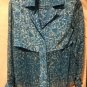 Cache Lot 2 Top Pant Size S / 4 Work Event Suit $215 Vintage Blue White Sky