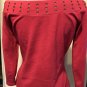 Cache Top Size M Rayon Spandex Stretch Grommets Off Shoulder Plum Color