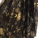 Soma COOL NIGHTS Short Robe Long Sleeve Mysticism Black Gold Metallic NWT XS/S