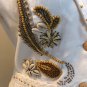 Cache White Denim Top Jacket Beads Sea Shells Embellished $138 NWT Front Button