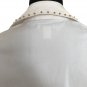 Cache White Denim Top Jacket Beads Sea Shells Embellished $138 NWT Front Button