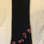 Xscape Black Floral Beaded Silk Maxi Slip Dress Sz 6/8/10 S/M Formal Evening