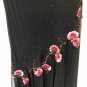 Xscape Black Floral Beaded Silk Maxi Slip Dress Sz 6/8/10 S/M Formal Evening