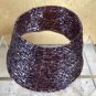 Illuminations Purple Beaded Jar Candle Holder Lamp Shade 3" x 5" New NWT