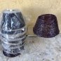Illuminations Purple Beaded Jar Candle Holder Lamp Shade 3" x 5" New NWT