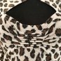 Cache Metallic Animal Print Ruched Keyhole Neck Top Stretch New $98 NWT Size S