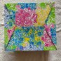 Lilly Pulitzer Gift Storage Box Multicolor 9.5" X 9.5" X 5" Lilly story on back