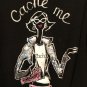 Cache Black Embellished Long Sleeve Tee T Shirt Top Sz M Sequins Stretch