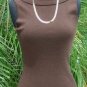 Cache Reversible Stretch Shawl Collar Top New Size S/M Silk Nylon Knit $88 NWT