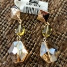 Cache Earrings Faceted Crystals 2 1/4" Long Wedding Event Work Casual $32 NWT