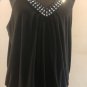 Cache Embellished Open Neck Body Hugging Lined Stretch Drop Waist Dress LBD Sz12