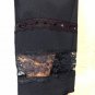 Cache Stretch Navy Blue Pant Flat Front Lace Bottom No Waistband Size 4/6 $118