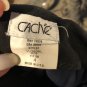 Cache Stretch Navy Blue Pant Flat Front Lace Bottom No Waistband Size 4/6 $118