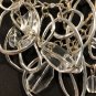 Chico&acirc;��s Multi Strands Silver Metal Chains Clear Acrylic Chunks Necklace 18"- 24"