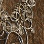 Chico&acirc;��s Multi Strands Silver Metal Chains Clear Acrylic Chunks Necklace 18"- 24"
