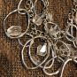 Chico&acirc;��s Multi Strands Silver Metal Chains Clear Acrylic Chunks Necklace 18"- 24"