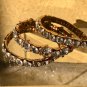 Cache 3 Lot Bundle gold tone stretch bracelets multi size faceted crystals New