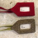 POTTERY BARN Red Beaded Clear Grape Gift Tag Wine Choker Decor New NWT