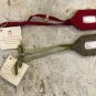 POTTERY BARN Red Beaded Clear Grape Gift Tag Wine Choker Decor New NWT