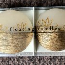 PIER ONE 1 Imports Floating Candles Set of 2 Gold And Ivory New NWT NIB PIER ONE 1 Imports Floating Candles Set of 2 Gold And Ivory New NWT NIB