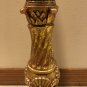 Large Gold Pillar Candle+ Holder Claw Foot Carved Polystone Victorian Style, 24"