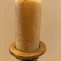 Large Gold Pillar Candle+ Holder Claw Foot Carved Polystone Victorian Style, 24"