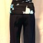 Cache $118 UN-ZIP 19" BACK LEG Split Pant Navy Blue Stretch 2" Self Belt Sz 4