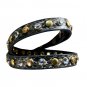 BKE from Buckle Gray Snake Texture Wrap Bracelet Leather Rhinestones Grommet 15"