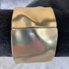CHICO’S ‘CIANA' WIDE HAMMERD GOLD TONE MOLTEN HINGED CUFF BANGLE BRACELET NWT CHICO’S ‘CIANA' WIDE HAMMERD GOLD TONE MOLTEN HINGED CUFF BANGLE BRACELET NWT