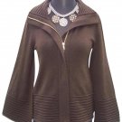 Cache 2 Way Un Zip Daring Jacket Top New Size XS/S Wool Blend Stretch $118 NWT Cache 2 Way Un Zip Daring Jacket Top New Size XS/S Wool Blend Stretch $118 NWT