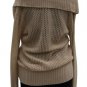 Cache Metallic Peek A Boo Knit Exaggerated Collar Top New Sweater $118 NWT