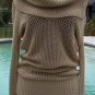 Cache Metallic Peek A Boo Knit Exaggerated Collar Top New Sweater $118 NWT