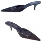 Donald Pliner COUTURE Suede Leather Mule Shoe $235 NIB 6.5 New Peek A Boo Cutout