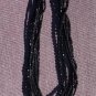 Cache Necklace Black Bead Rhinestone Metal Pendant Choker Multi Strand Adjustabl