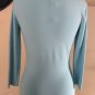Cache Stretch Sky Blue Rhinestone 1 Cold Shoulder Top Size S Embellished $98 NWT