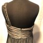 Cache Event Lined Dress Stretch 1 Shoulder Gemstone Ruched Grey Ombre Size 12 L