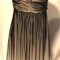 Cache Event Lined Dress Stretch 1 Shoulder Gemstone Ruched Grey Ombre Size 12 L