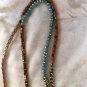 NWT BKE from Buckle Wrap Bracelet Necklace Cross Chain Leather Gems 36" long