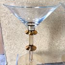 Pier 1 Large Martini Cocktail Glasses Gold Wafers Discs On Stem P1C71 New Lot 3 Pier 1 Large Martini Cocktail Glasses Gold Wafers Discs On Stem P1C71 New Lot 3