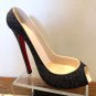 High Heel Wine Bottle Holder Black Red Sequence Shoe Decor Stand Caddy Kitchen