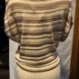 Cache LUXE Peek A Boo Knit Top NWT XS/S/M/L+ Metallic Kissed Banded Bottom $128