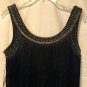 Cache Black Fringe Covered Embellished Top Lined Fun Event Wedding Sz M/L